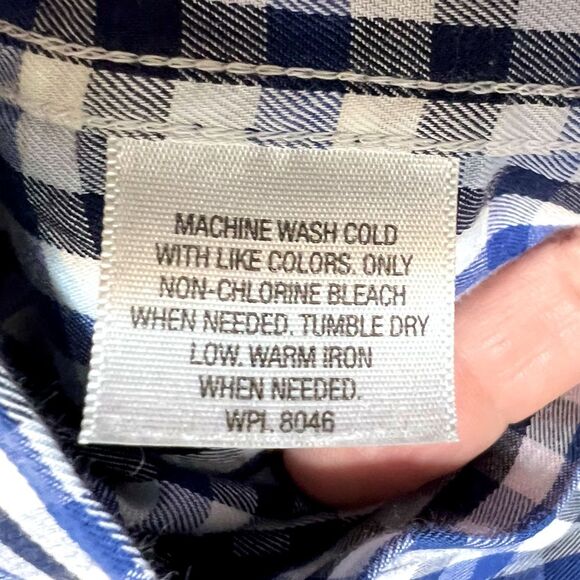 Tasso Elba Mens Button Down Dress Shirt w Contrast Cuffs Big Tall 17-17.5” Neck - Picture 8 of 12